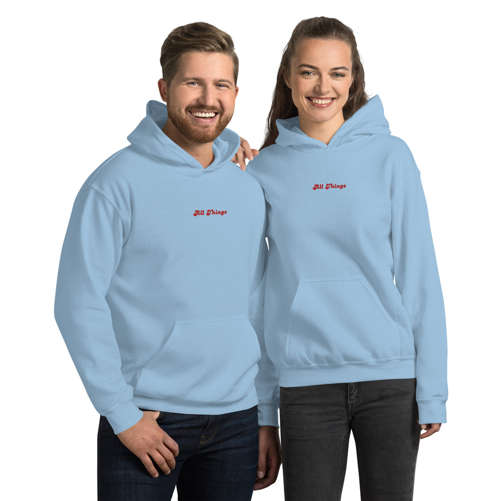 Unisex Kapuzenpullover mit Rundhalsausschnitt