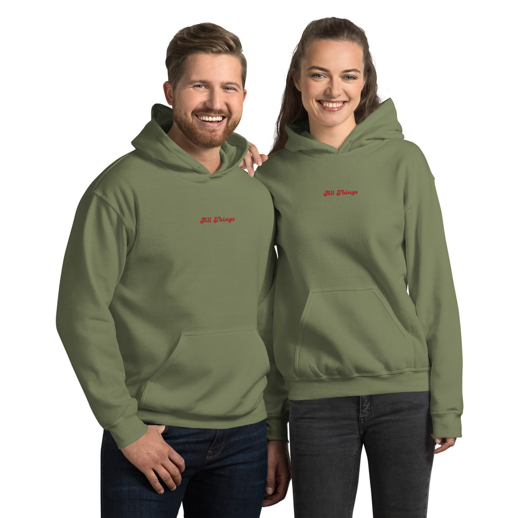Unisex Kapuzenpullover mit Rundhalsausschnitt