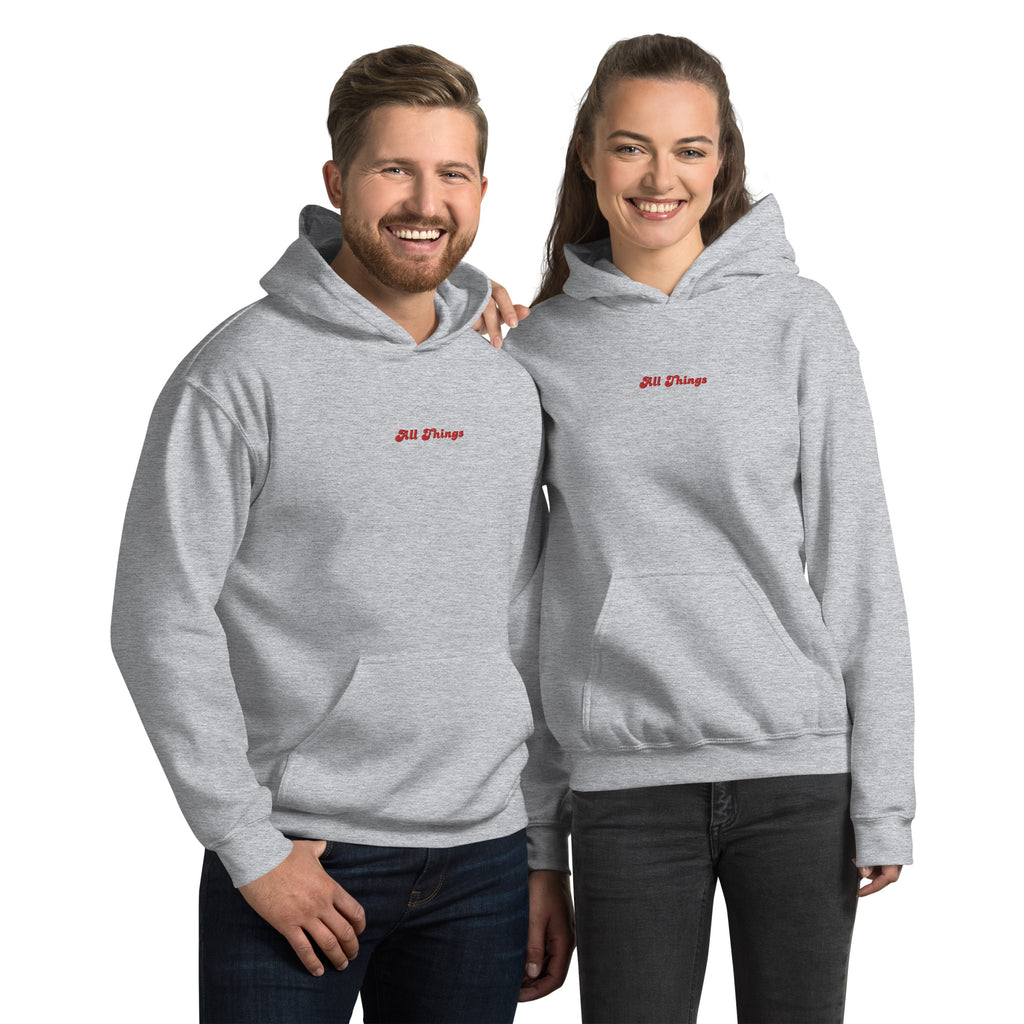 Unisex Kapuzenpullover mit Rundhalsausschnitt